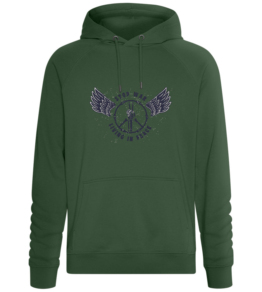 Stop War Design - Comfort unisex hoodie_GREEN BOTTLE_front