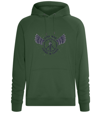 Stop War Design - Comfort unisex hoodie_GREEN BOTTLE_front