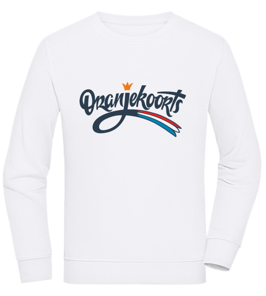 Oranjekoorts Design - Comfort unisex sweater WHITE front