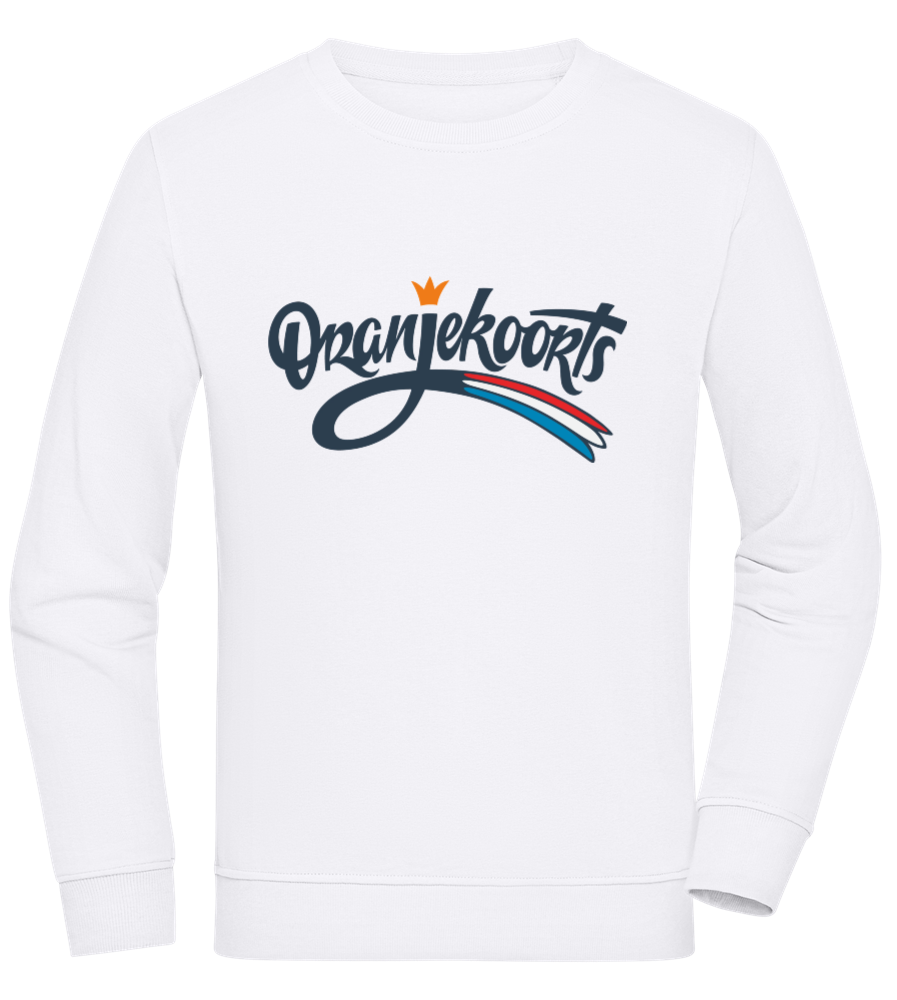 Oranjekoorts Design - Comfort unisex sweater WHITE front