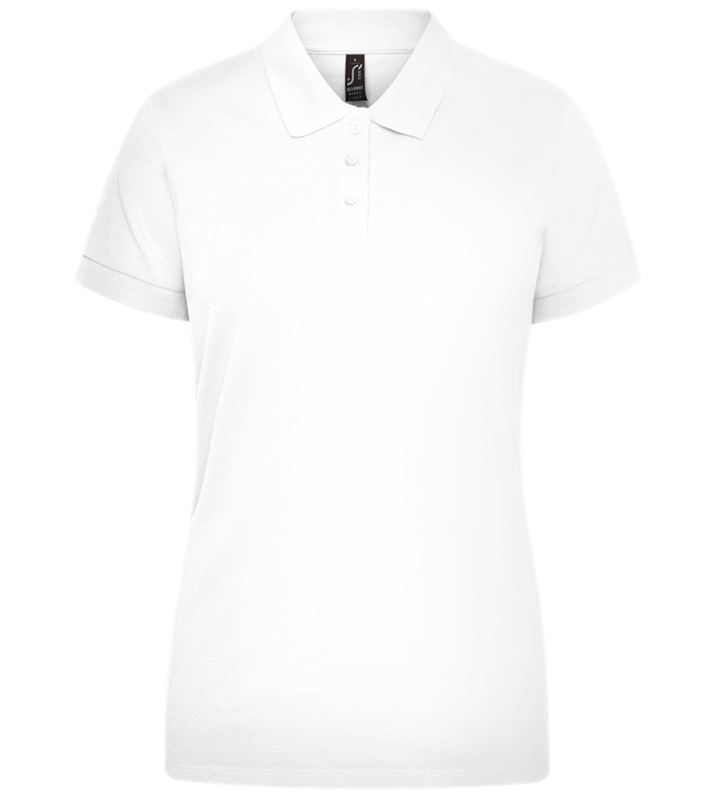 Donuts Space Design - Premium women's polo shirt_WHITE_front