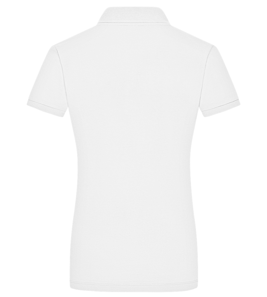 Donuts Space Design - Premium women's polo shirt_WHITE_back