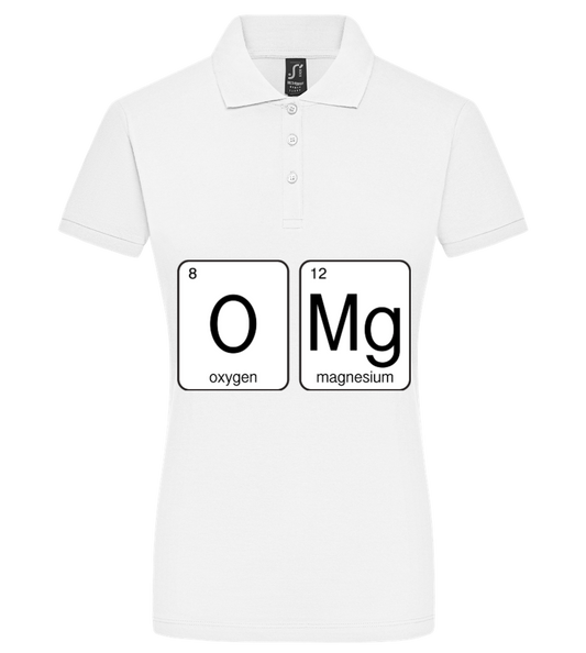 OMG Design - Premium women's polo shirt WHITE front