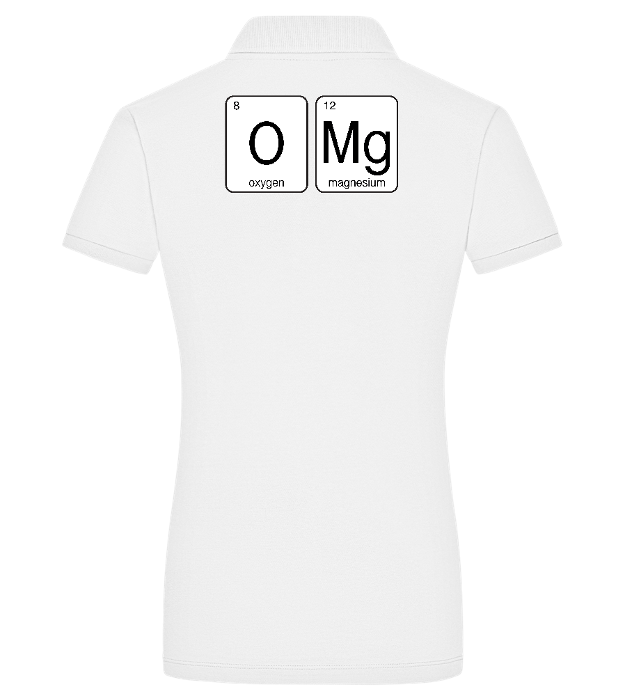 OMG Design - Premium women's polo shirt_WHITE_back