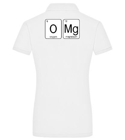 OMG Design - Premium women's polo shirt_WHITE_back