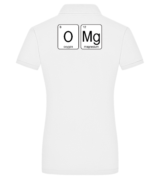 OMG Design - Premium women's polo shirt_WHITE_back