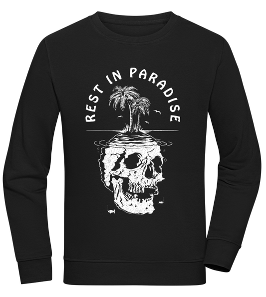 Rest In Paradise Design - Comfort unisex sweater BLACK front