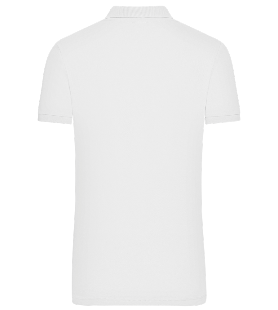 No Talking Before Coffee Design - Premium men's polo shirt WHITE back