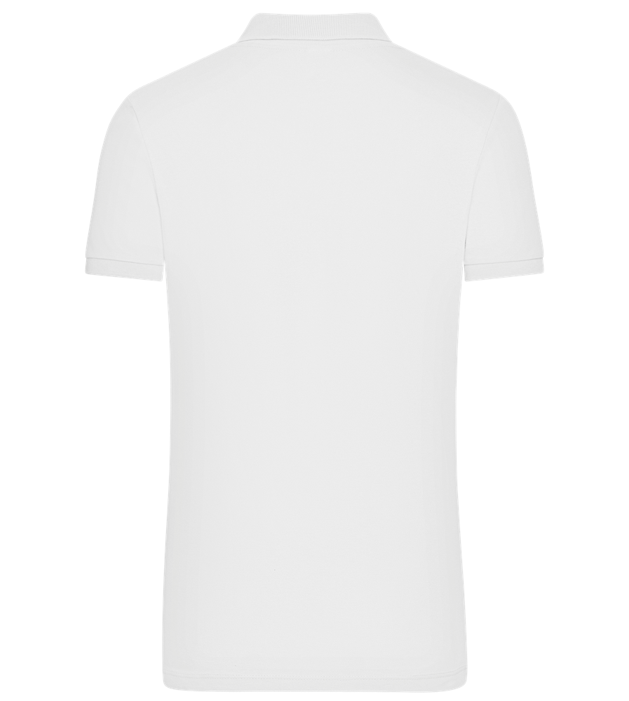 The Golf Father Design - Premium men's polo shirt WHITE back