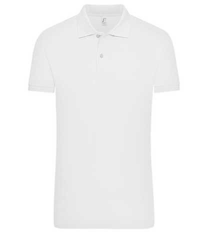 Hello Sexy Design - Premium men's polo shirt_WHITE_front