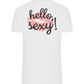 Hello Sexy Design - Premium men's polo shirt_WHITE_back