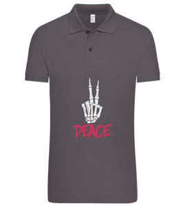 Design Squelette peace - Polo Premium homme