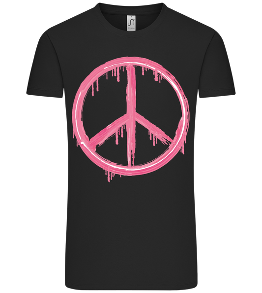 Peace Symbol Design - Premium men's t-shirt DEEP BLACK front