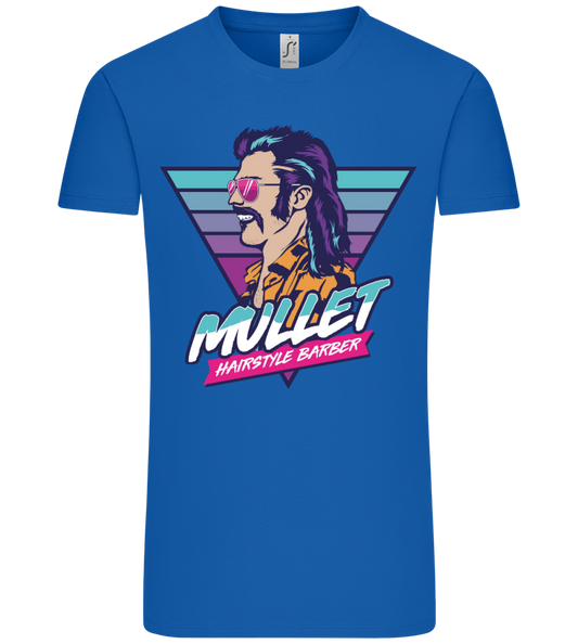 Mullet Hairstyle Barber Design - Premium men's t-shirt ROYAL front