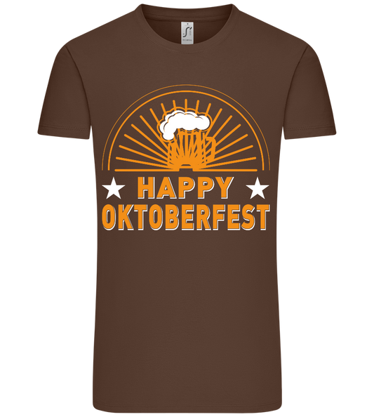 Happy Oktoberfest Design - Premium men's t-shirt CHOCOLATE front