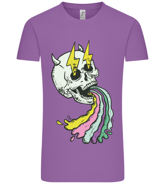 Rainbow Skull Design - Premium men's t-shirt LIGHT PURPLE front