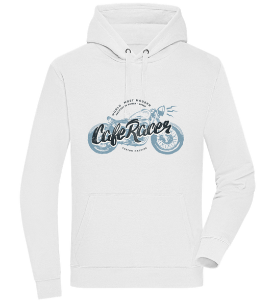 Cafe Racer Design - Premium unisex hoodie WHITE front