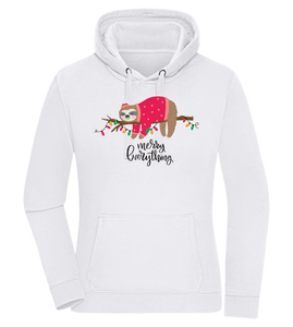 Kerst Luiaard Design - Dames hoodie (Premium)