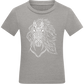 White Abstract Horsehead Design - Comfort kids fitted t-shirt_ORION GREY_front
