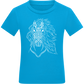 White Abstract Horsehead Design - Comfort kids fitted t-shirt_TURQUOISE_front