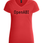 OpenABI Design - Basic women's v-neck t-shirt_RED_front