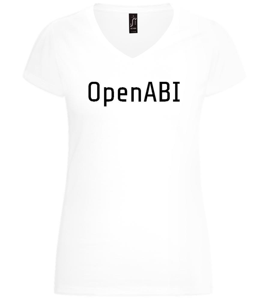 OpenABI Design - Basic women's v-neck t-shirt_WHITE_front