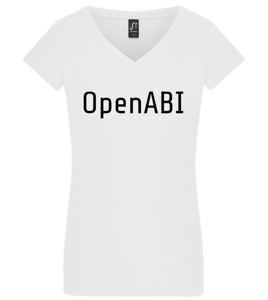 OpenABI Design - Basic women's v-neck t-shirt_WHITE_front