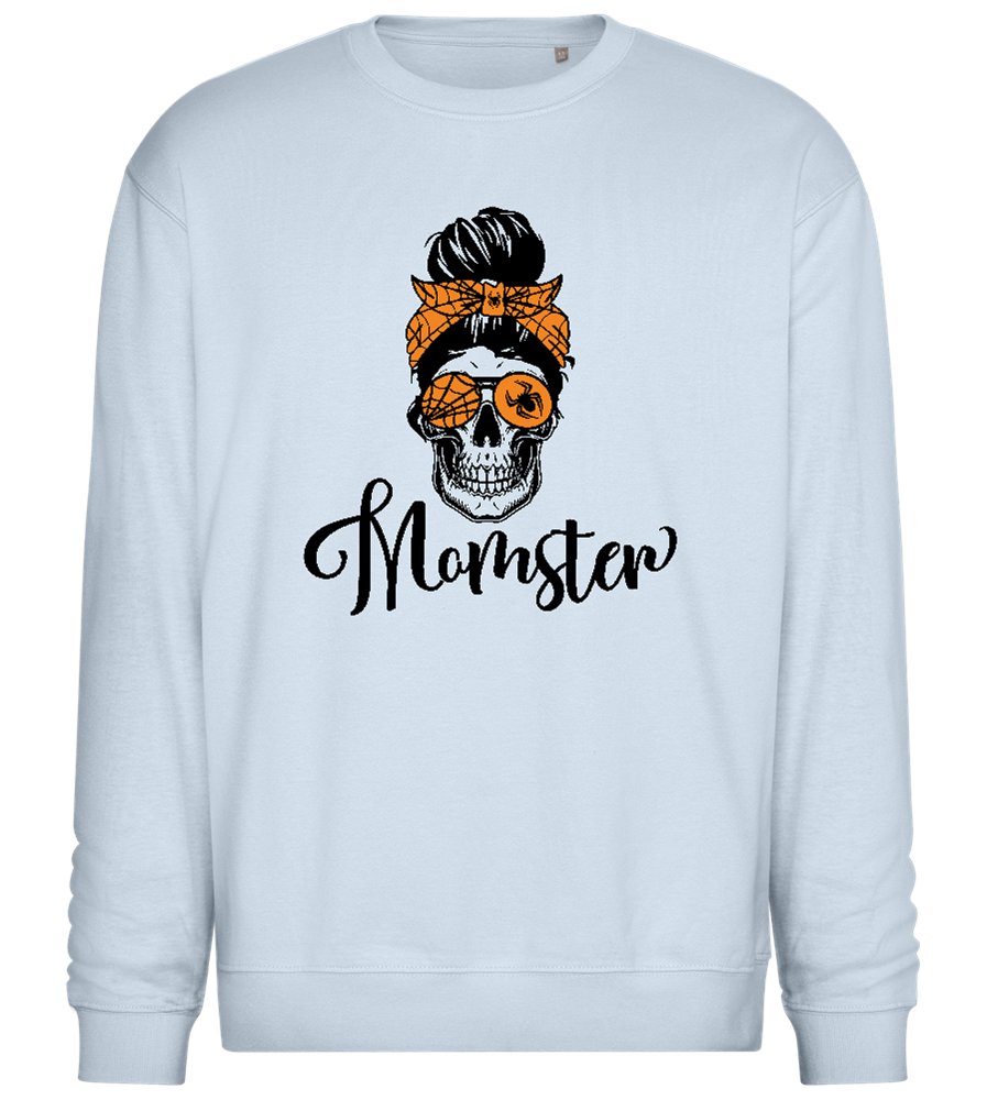 Momster Skeleton Design - Comfort Essential Unisex Sweater_CREAMY BLUE_front