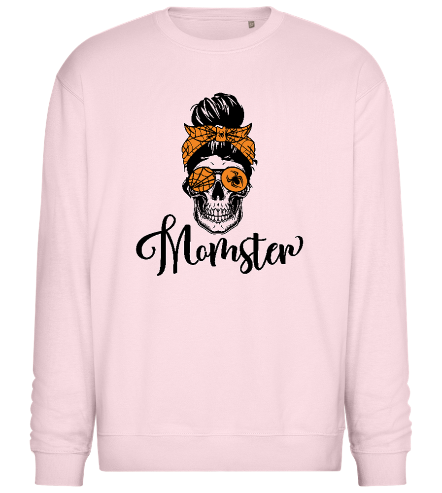 Momster Skeleton Design - Comfort Essential Unisex Sweater_LIGHT PEACH ROSE_front