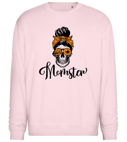 Momster Skeleton Design - Comfort Essential Unisex Sweater_LIGHT PEACH ROSE_front