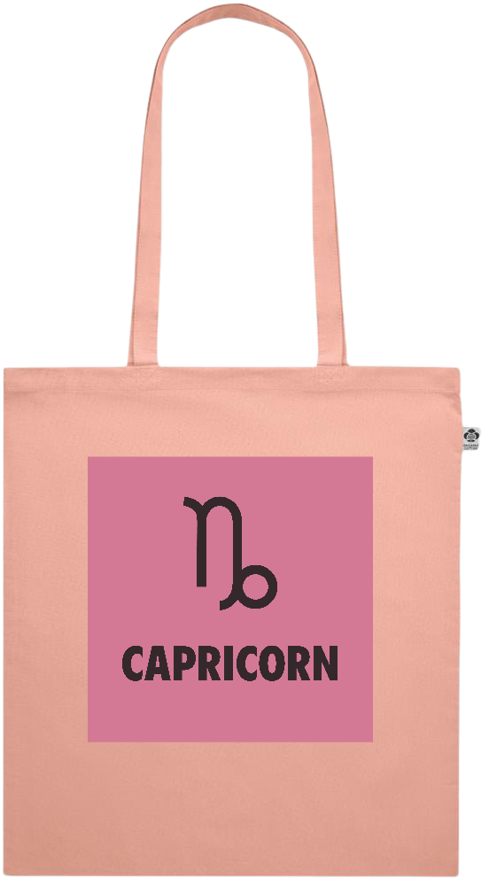 Zodiac Capricorn Design - Premium colored organic cotton shopping bag_ORANGE_front