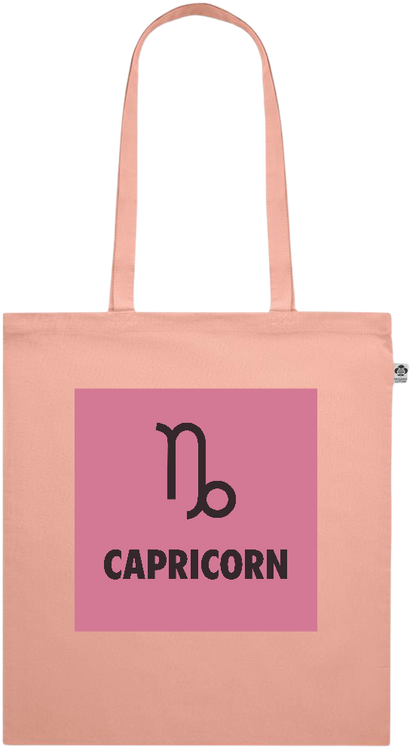 Zodiac Capricorn Design - Premium colored organic cotton shopping bag_ORANGE_front