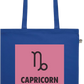 Zodiac Capricorn Design - Premium colored organic cotton shopping bag_ROYAL BLUE_front