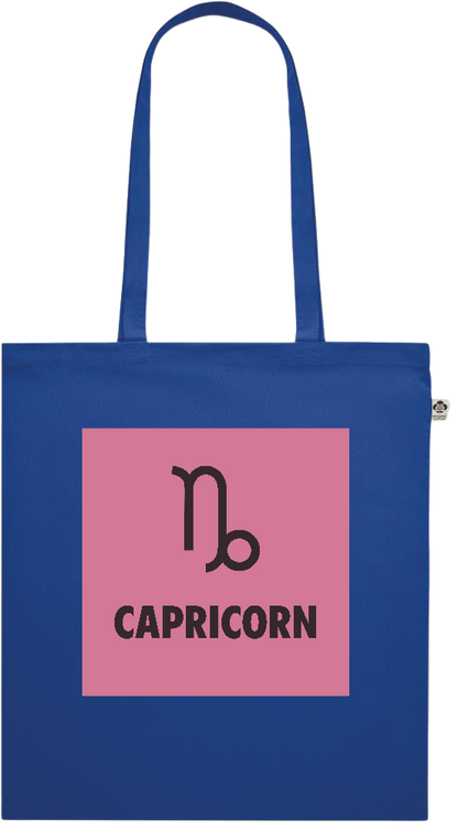 Zodiac Capricorn Design - Premium colored organic cotton shopping bag_ROYAL BLUE_front