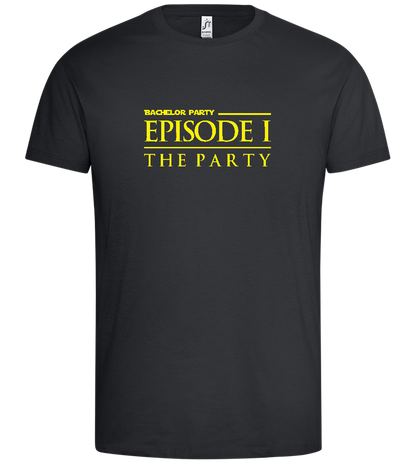 Episode 1 The Party Design - Premium men's t-shirt_DARK GRAY_front