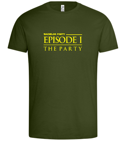 Episode 1 The Party Design - Premium men's t-shirt_DARK KHAKI_front