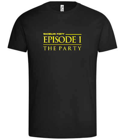 Episode 1 The Party Design - Premium men's t-shirt_DEEP BLACK_front