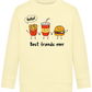 Best Friends Ever Food Design - Comfort Kids Sweater_AMARELO CLARO_front