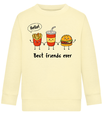 Best Friends Ever Food Design - Comfort Kids Sweater_AMARELO CLARO_front