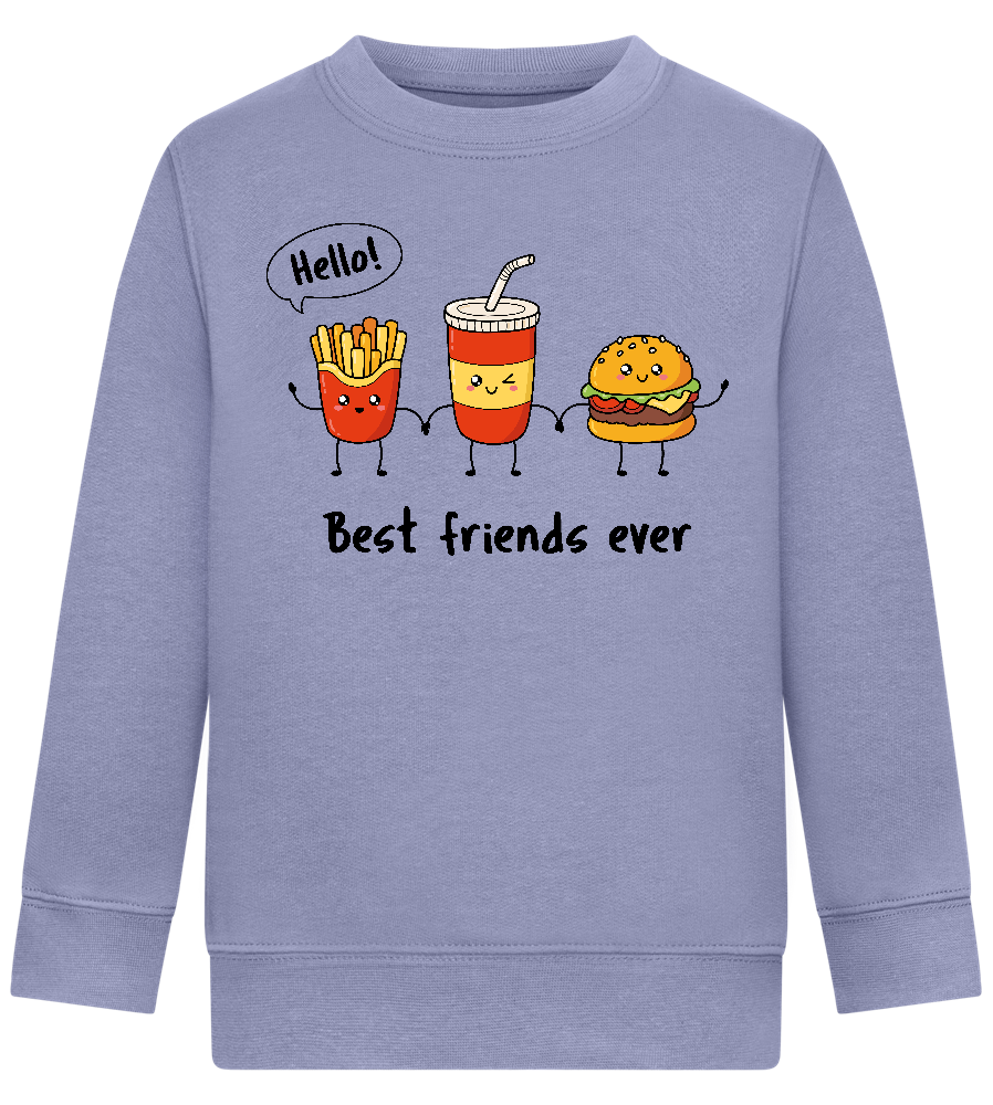 Best Friends Ever Food Design - Comfort Kids Sweater_BLUE_front