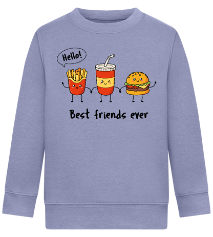 Best Friends Ever Food Design - Comfort Kids Sweater_BLUE_front