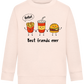 Best Friends Ever Food Design - Comfort Kids Sweater_LIGHT PEACH ROSE_front