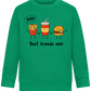 Best Friends Ever Food Design - Comfort Kids Sweater_MEADOW GREEN_front