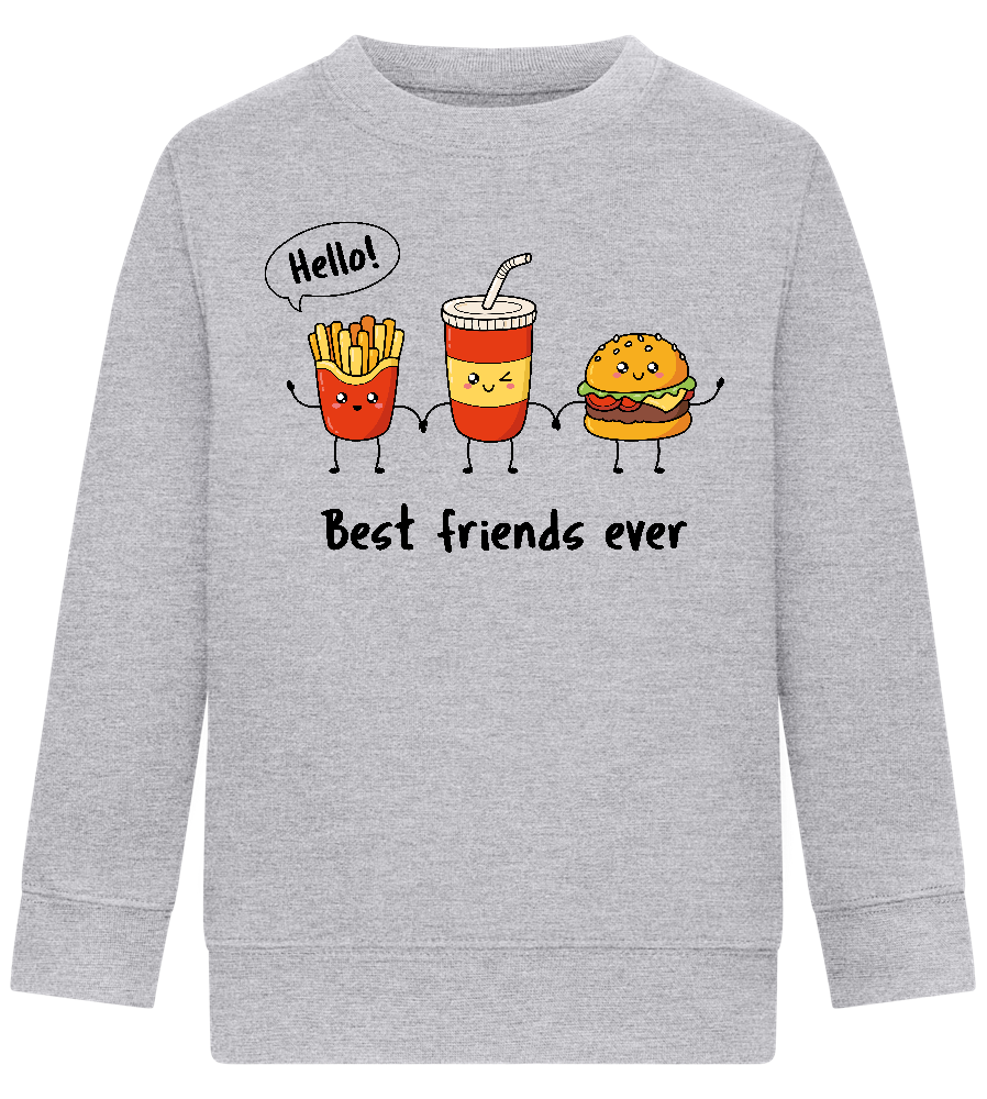 Best Friends Ever Food Design - Comfort Kids Sweater_ORION GREY II_front