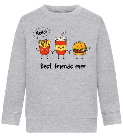 Best Friends Ever Food Design - Comfort Kids Sweater_ORION GREY II_front