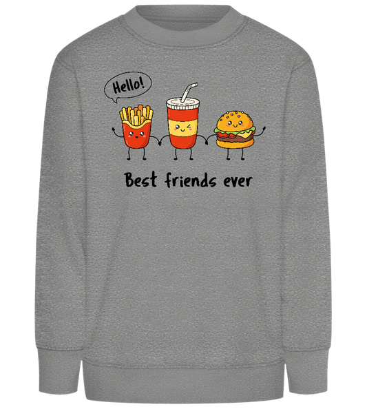 Best Friends Ever Food Design - Comfort Kids Sweater_ORION GREY II_front