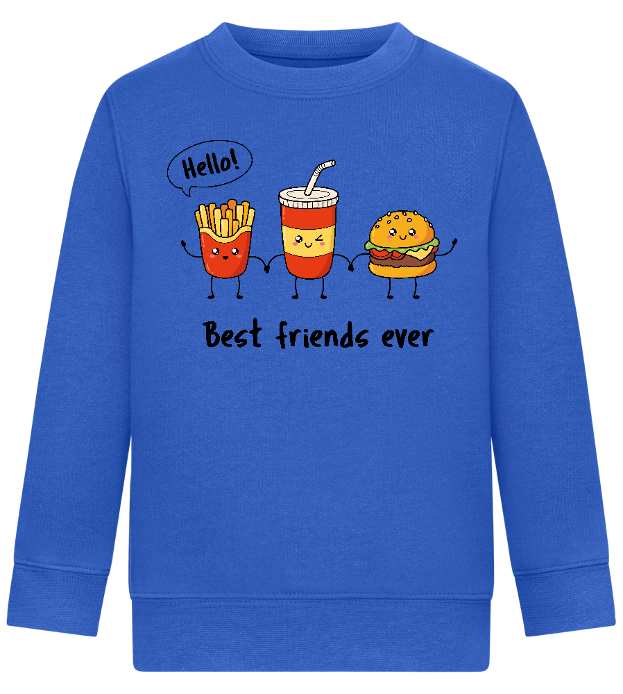 Best Friends Ever Food Design - Comfort Kids Sweater_ROYAL_front