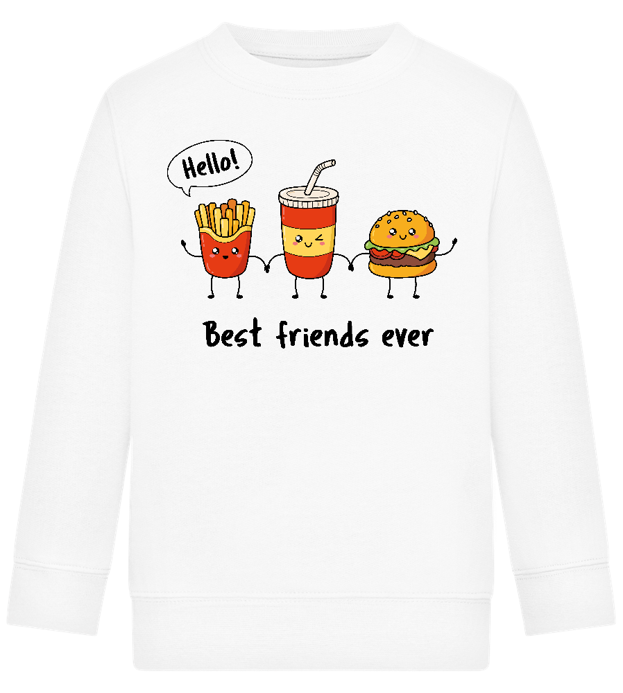 Best Friends Ever Food Design - Comfort Kids Sweater_WHITE_front