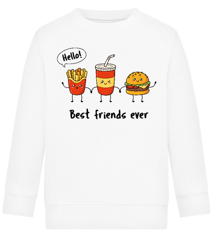 Best Friends Ever Food Design - Comfort Kids Sweater_WHITE_front