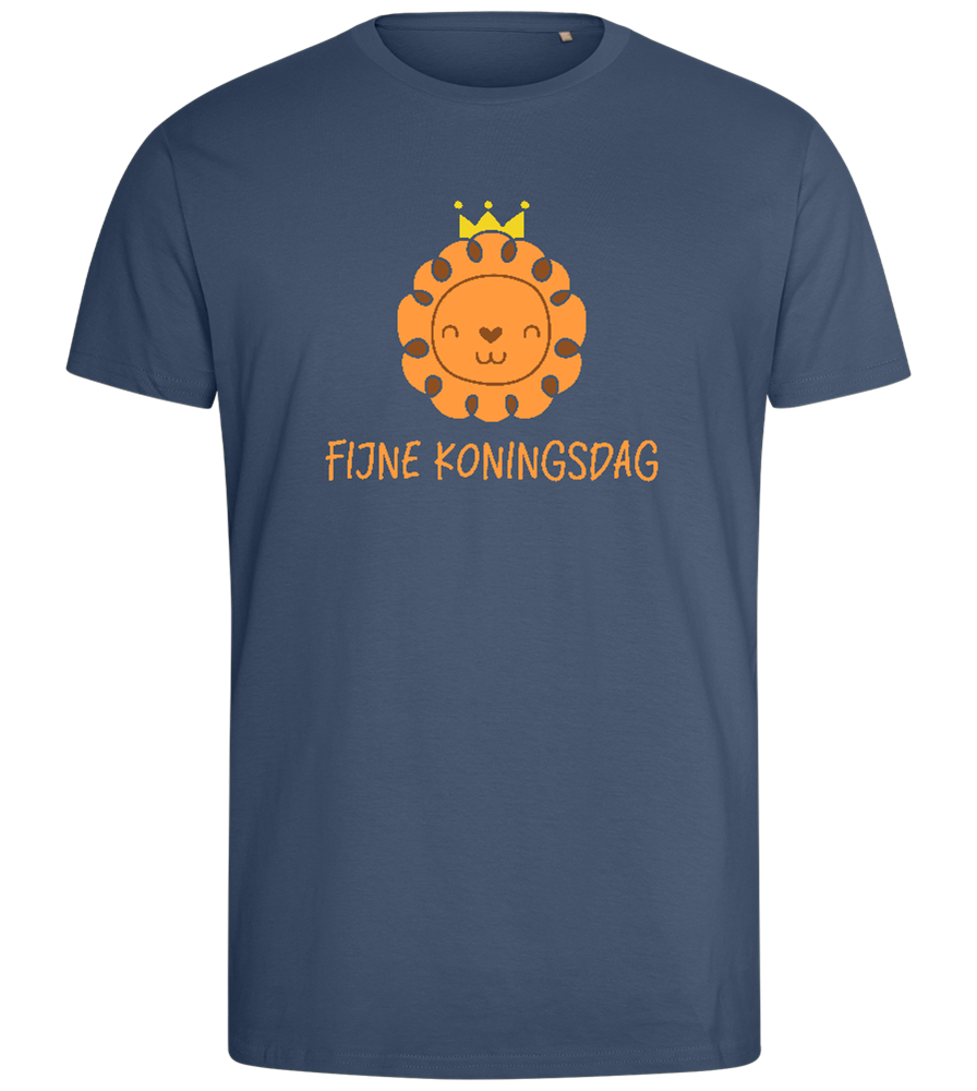 Fijne Koningsdag Design - Comfort men's fitted t-shirt_DENIM_front